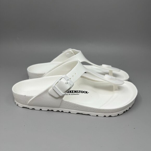 Birkenstock Gizeh EVA Sandals Womens Size 7 White Thong - Picture 1 of 7